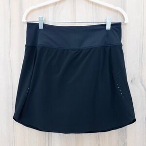 Athleta Womens Run With It Skort Size M Black Activewear Sporty Tennis Golf